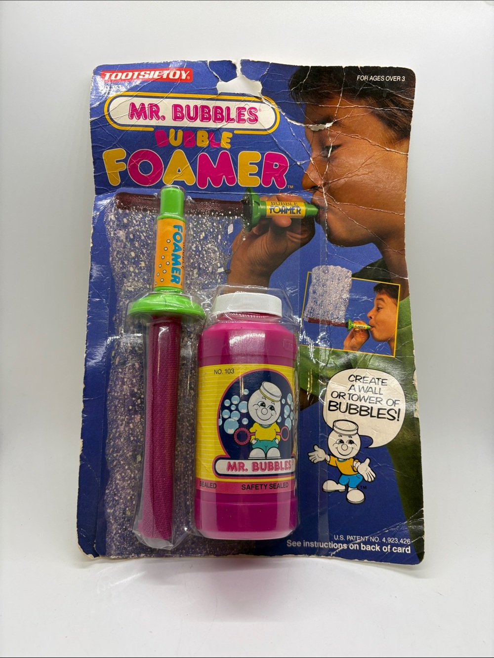 NIP Vintage Mr Bubbles bubble Foamer Tootsie Toy